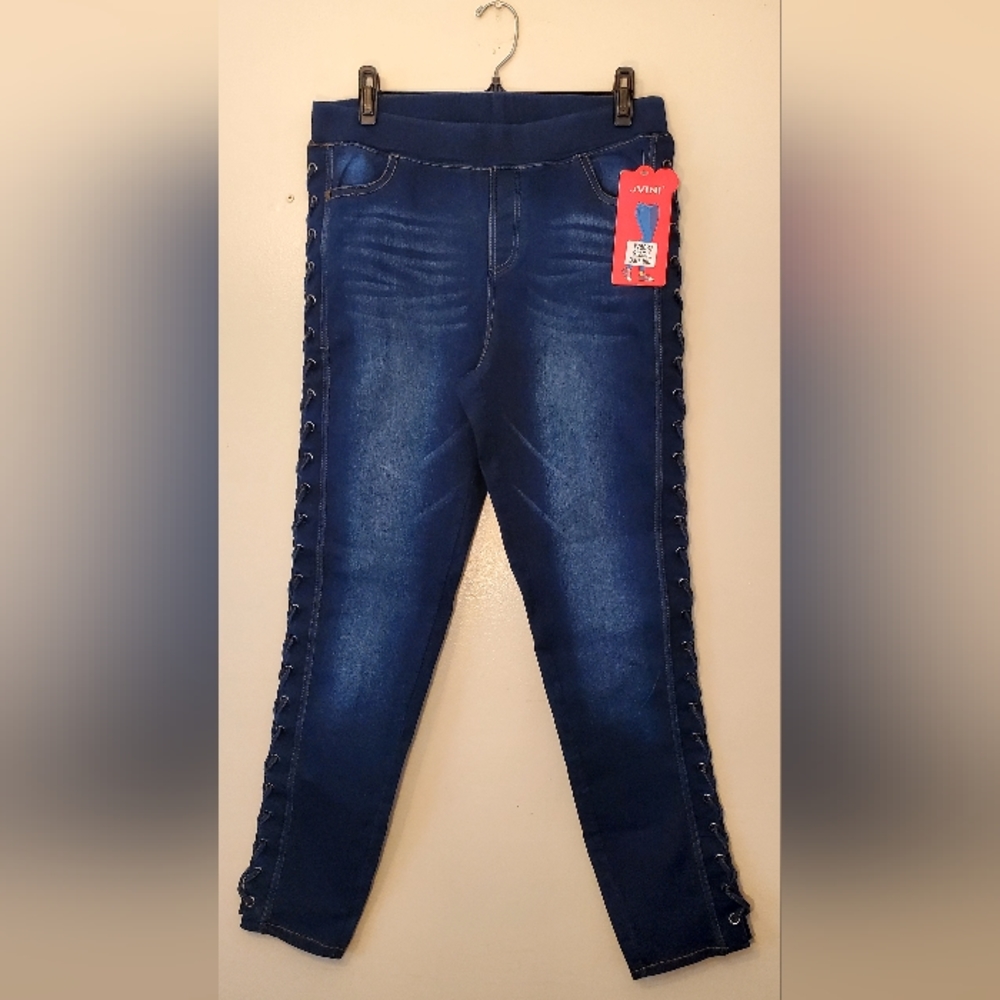 🔥NWOT JVINI Jeggings Blue Women US Large